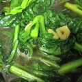 マリメッコキッチン's cooksnap of when they made つるむらさきと、にんにくの炒め物.