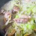 Jh885513's cooksnap of when they made ☆あさりとキャベツの酒蒸し☆.