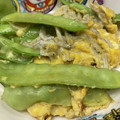 ハハグマ's cooksnap of when they made 釜揚げしらすとスナップエンドウの卵とじ.