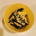 カバゴン's cooksnap of when they made ほっこり優しい味【卵とじわらびの煮浸し】.