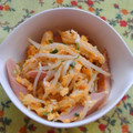 ゆきらっくま's cooksnap of when they made もやしと魚肉ソーセージの玉子炒め.