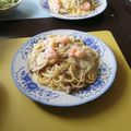 まぐ（・◇・）'s cooksnap of when they made わさびクリームパスタ.