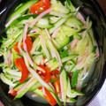 aym_mum's cooksnap of when they made トマト、きゅうり、ハムの、中華風サラダ.