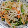 ジョンリークッカー's cooksnap of when they made 【簡単節約】もやし人参ピーマンのナムル♪.