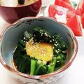 クックE662AA☆'s cooksnap of when they made にらの卵黄乗せ.