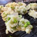 toshio39's cooksnap of when they made 手抜き！新玉ねぎとグリンピースのかき揚げ.