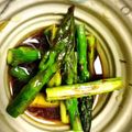 smallrose's cooksnap of when they made めんつゆで簡単！アスパラの焼きびたし.