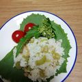 クックI7I5L1☆'s cooksnap of when they made 蕗の葉っぱで炊く！深い香りのふきご飯.
