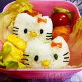 たにたーに's cooksnap of when they made リボンピックで簡単☆キティちゃんキャラ弁.