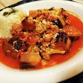 ダッフィーニーうに's cooksnap of when they made 豚小間肉と茄子のピリ辛トマト煮込み.