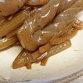 ＹUM！'s cooksnap of when they made ふきとこんにゃくの油炒め.