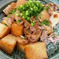生くるみ's cooksnap of when they made 絹揚げ豆腐と豚コマ肉の煮物.