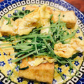 licca_t_s's cooksnap of when they made 簡単　豆苗と厚揚げの卵炒め白だし味.
