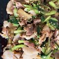 とらおマミー's cooksnap of when they made レンジで簡単！豚茄子小松菜の炒め物.