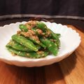 クック5E2Q86☆'s cooksnap of when they made スナップえんどうのゴマ和え.