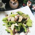 虹色♪︎ちゅーりっぷ's cooksnap of when they made にんにくで豚肉と小松菜を 炒めただけ！.
