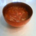 あーかえ's cooksnap of when they made セロリの葉っぱで洋風に♪節約お味噌汁.