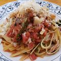 amoni's cooksnap of when they made サバ缶のトマトパスタ.