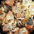 aco☆☆☆☆'s cooksnap of when they made フライパンで！鮭ときのこのパスタパエリア.