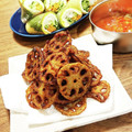 ハチワレねこ's cooksnap of when they made 簡単にカリッと旨いれんこん揚げ♪.