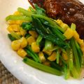星を射る's cooksnap of when they made ほうれん草＆コーン炒め♬.