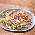 ひとか's cooksnap of when they made 乾麺でまろやか焼うどん（醤油味）.