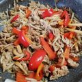 うね子ちゃん's cooksnap of when they made 豚バラ肉とパプリカともやしと椎茸の炒め物.
