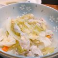 ここっこ★'s cooksnap of when they made 豚しゃぶ肉、春キャベツ、新玉ネギの蒸し鍋.