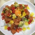 平井のたろー's cooksnap of when they made 美肌に期待♡アボカドとサーモンのポキ丼.