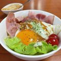 sz55's cooksnap of when they made ■簡単♪ベーコンエッグキャベツ丼ぶり■.