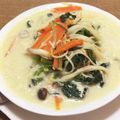 プチプチみかん's cooksnap of when they made ほうれん草とベーコンのミルクスープスパ.