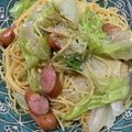 IMKI's cooksnap of when they made 【簡単】レタスとベーコン★ゆず胡椒パスタ.