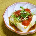 taruママ's cooksnap of when they made カイワレとトマトのサラダ風冷や奴.