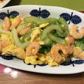 こっぷぽ～ん's cooksnap of when they made さっぱり塩味！エビとセロリの卵炒め.