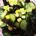 プクこ's cooksnap of when they made きゅうりとわかめとコーンの中華風サラダ.