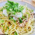 みぃみっぴ's cooksnap of when they made 三浦大根と鯖オイル缶詰の和風パスタ.