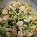 marinshion's cooksnap of when they made 鶏むね肉と小松菜とコーンのバター醤油炒め.
