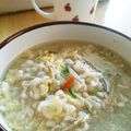 もこりこ's cooksnap of when they made 蒸しもち麦のたまごスープ.
