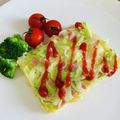 ぴーはるまま's cooksnap of when they made ルクエで時短5…ベーコンと野菜のオムレツ.