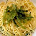 putu22☆'s cooksnap of when they made 海ぶどうと明太子のプチプチ和風パスタ.