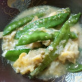 ねこはがき's cooksnap of when they made 絹さやのふわとろ卵とじ.