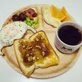 choco831's cooksnap of when they made ❁かぼちゃとシナモンと胡桃のトースト❁.