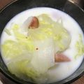 猪木の単身赴任メシ's cooksnap of when they made 白菜たっぷりミルクスープ.
