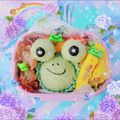 さまるん's cooksnap of when they made 簡単キャラ弁☆カエルくんおにぎり♪.
