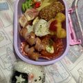 めいちママ＊'s cooksnap of when they made 簡単！キャラ弁アニメこにぎりくんおにぎり.