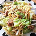 ことたに's cooksnap of when they made サバ水煮缶とキャベツのペペロンチーノ.