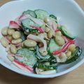 すずなまり's cooksnap of when they made 大豆とカニカマときゅうりの簡単サラダ.