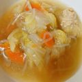 ♡♡紫♡♡'s cooksnap of when they made 白菜と鶏つくねの食べるスープ☆.