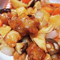 あ・うん's cooksnap of when they made 再現！バーミヤンの根菜と黒酢の酢豚.