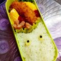 たにたーに's cooksnap of when they made 鏡餅小トトロとまっくろくろすけのキャラ弁.